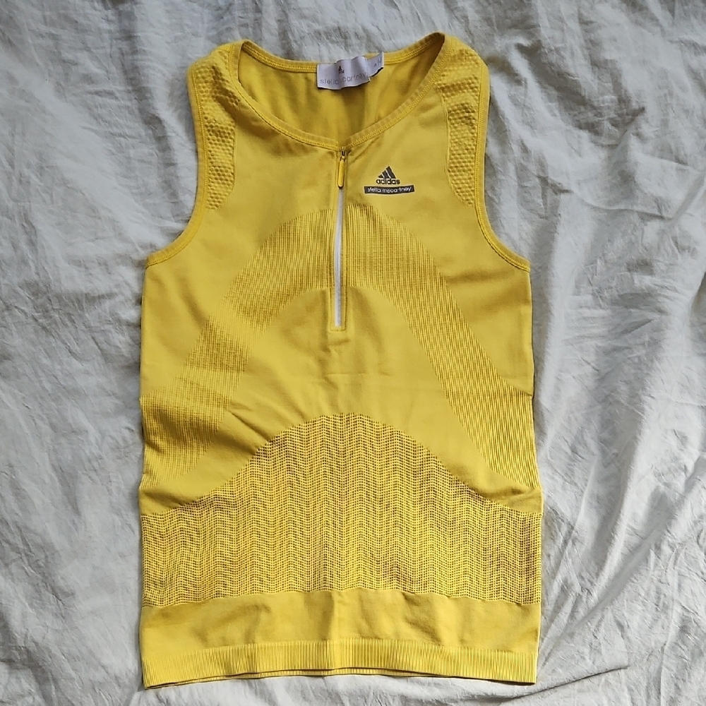Adidas By Stella McCartney Yellow Sleeveless Top with Zipper